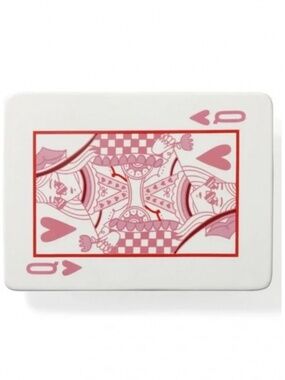 New! Target Bullseye Playground Ceramic Queen of Hearts Serveware Tray with Feet